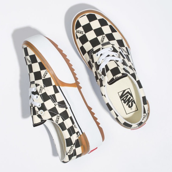 era stacked check platform sneaker